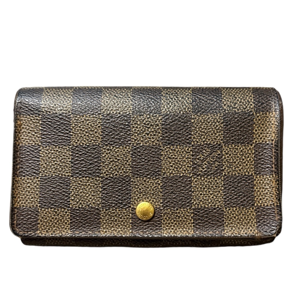 Louis Vuitton Damier Ebene Canvas French Purse Wallet
